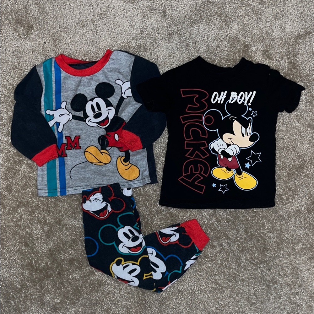 Mickey Mouse Kids Pajamas Set with shirt 2T